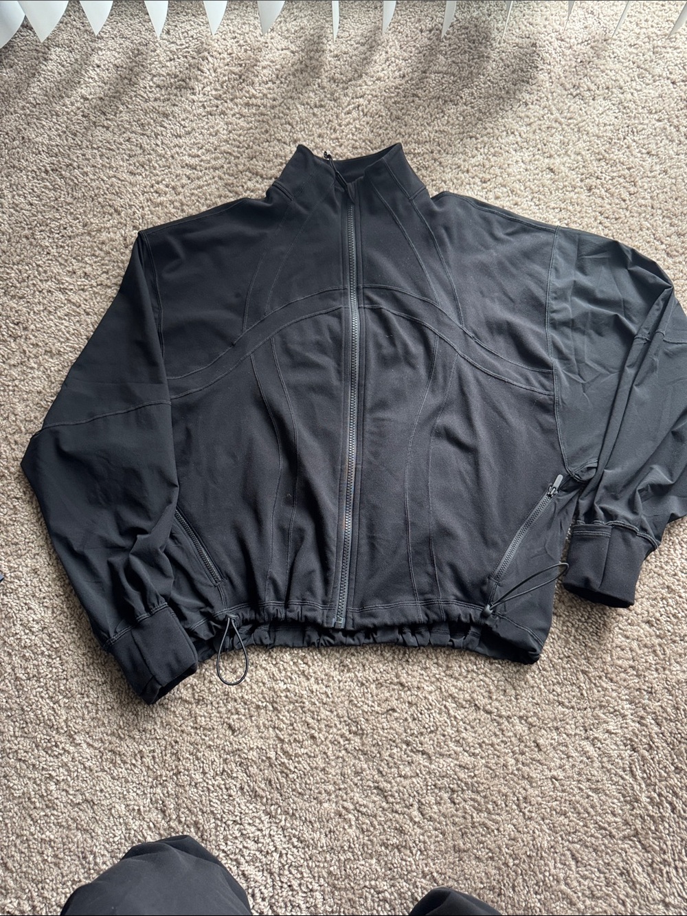 lululemon athletica Black Bomber-Style Zip Jacket